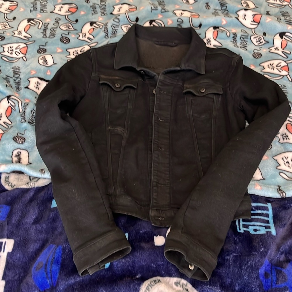 Diesel Fringi Denim Jean Jacket ASO Elena Gilbert